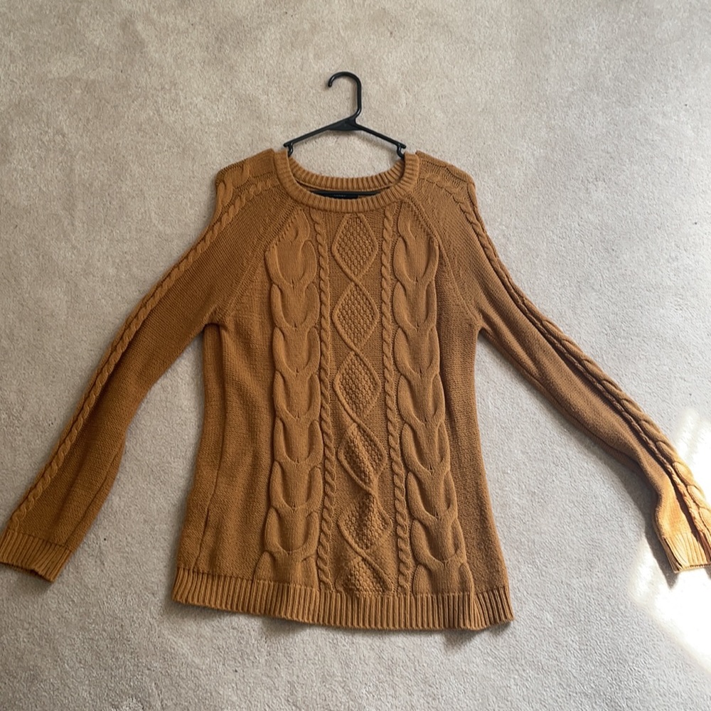 Oversized cable knit sweater